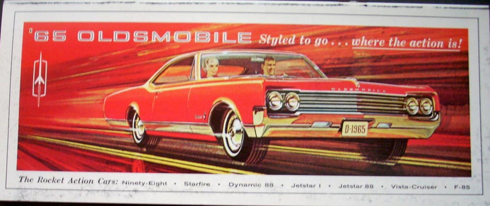 1965 Oldsmobile 98 Starfire 88 Jetstar Vista Cruiser 442 F-85 Sales Brochure SM