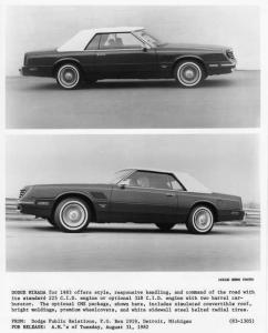 1983 Dodge Mirada Auto Press Photo with Text 0126