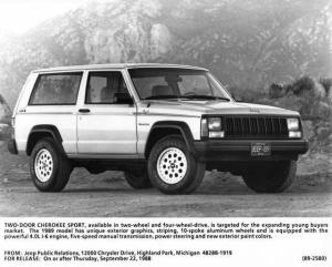 1989 Jeep Cherokee Sport Truck Press Photo with Text 0022 - XJ