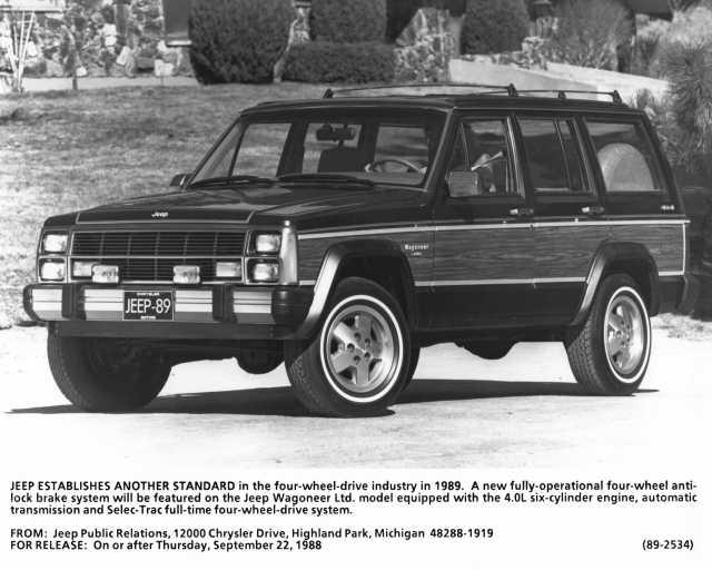 1989 Jeep Wagoneer Limited Truck Press Photo with Text 0023 - XJ