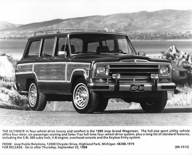 1989 Jeep Grand Wagoneer Truck Press Photo with Text 0024 - SJ
