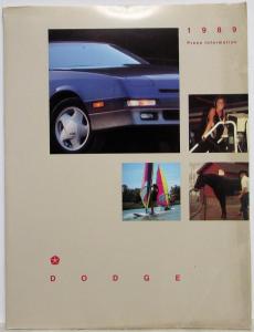 1989 Dodge Press Kit - Spirit Daytona Shadow Caravan Lancer Aries Omni Colt