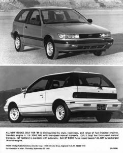 1989 Dodge Colt Auto Press Photo 0152