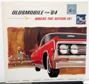1964 Oldsmobile Dealer Large Sales Brochure Folder 98 88 Starfire Jetstar F-85