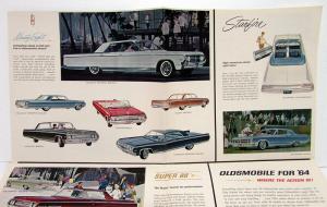 1964 Oldsmobile Dealer Large Sales Brochure Folder 98 88 Starfire Jetstar F-85