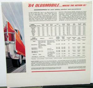 1964 Oldsmobile Dealer Large Sales Brochure Folder 98 88 Starfire Jetstar F-85