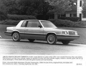 1989 Plymouth Reliant Press Photo 0070