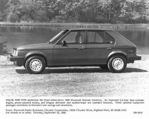 1989 Plymouth Horizon America Press Photo 0072