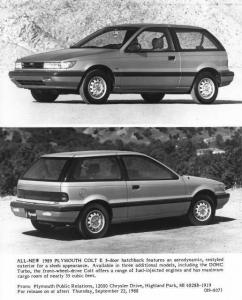 1989 Plymouth Colt E Press Photo 0073