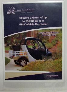 2005 GEM Global Electric Vehicle Sales Card - Geneva Motor Show