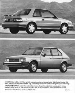 1990 Dodge Shadow ES and Omni Press Photo 0155