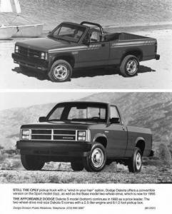 1990 Dodge Dakota Sport Convertible Pickup & Base Model Press Photo 0159