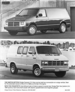 1990 Dodge Caravan C/V & Ram Van Press Photo 0163