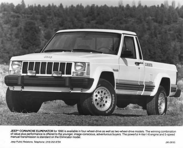 1990 Jeep Comanche Eliminator Pickup Press Photo 0034