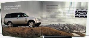 2009 Land Rover Dealer Sales Brochure Range Rover HSE LR3 LR2 Features Specs