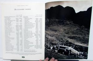 1993 Land Rover Dealer Sales Brochure Range Rover Accessories Catalog