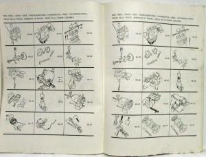 1973 Triumph Spitfire MkIV and Spitfire 1500 Parts Book List Manual Catalog