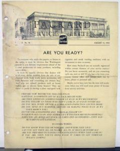 1941 Packard Service Letter Dealer Service Managers Lot of 6 Original