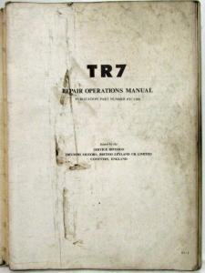 1975 Triumph TR7 Service Shop Repair Operation Manual
