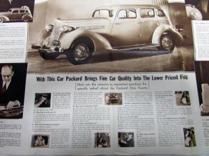 1935 Packard  One Twenty Show Newspaper Style Folder Extra Large Original