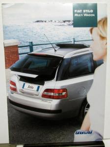 2003 Fiat Stilo Multi Wagon Foreign Dealer Italian Text Prestige Sales Brochure