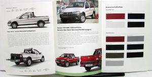 2002-03 Fiat Strada Foreign Dealer German Text Sales Brochure Folder Small Truck