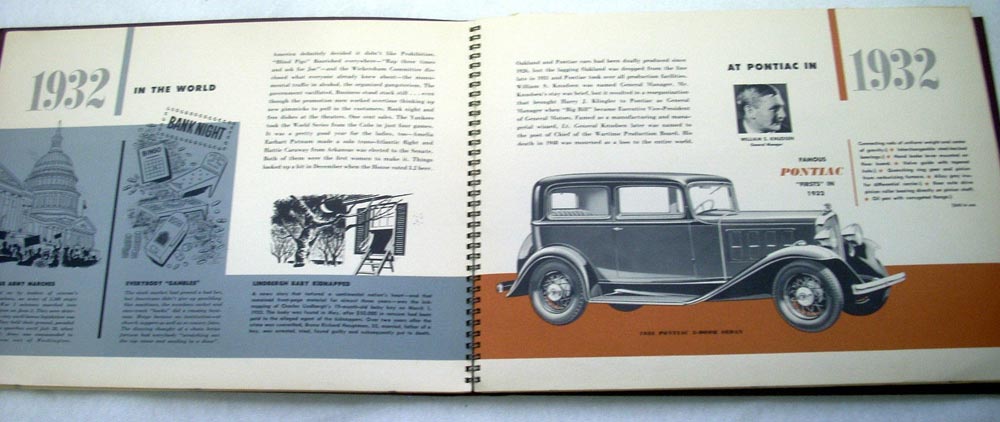 1951 Pontiac Silver Anniversary Progress Book & 26 BW Photos Very Nice RARE Orig