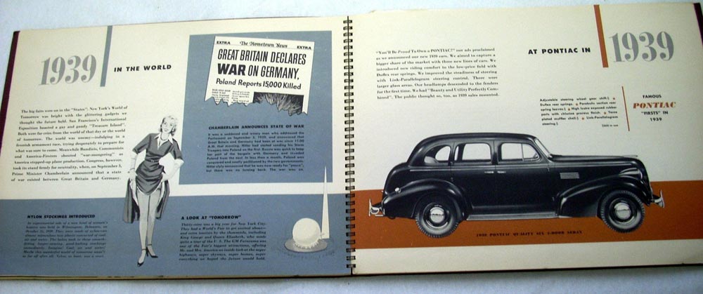 1951 Pontiac Silver Anniversary Progress Book & 26 BW Photos Very Nice RARE Orig
