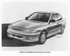 1995 Hyundai Accent Illustrative Rendering Press Photo 0007