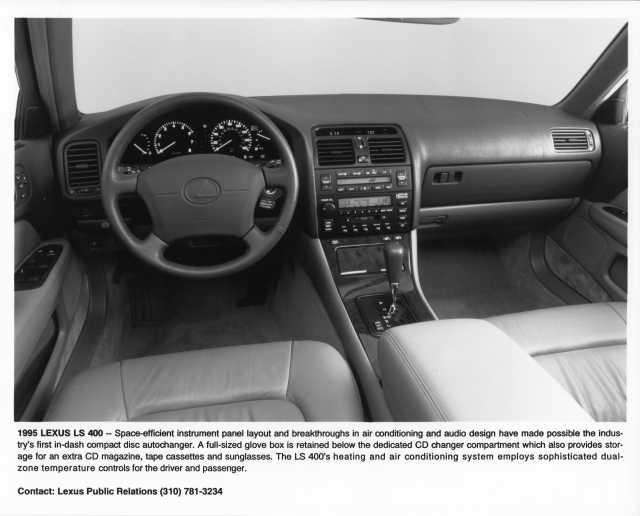 1995 Lexus LS 400 Interior Press Photo 0007