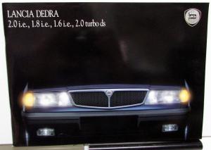 1990 Lancia Foreign Dealer Italian Text Dedra 2.0 1.8 1.6 ie & Turbo ds Brochure