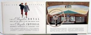 1938 Chrysler Royal Imperial Prestige Color Sales Brochure Catalog