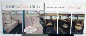 1938 Chrysler Royal Imperial Prestige Color Sales Brochure Catalog