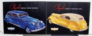 1938 Chrysler Royal Imperial Prestige Color Sales Brochure Catalog