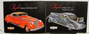 1938 Chrysler Royal Imperial Prestige Color Sales Brochure Catalog