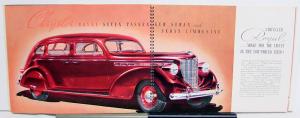 1938 Chrysler Royal Imperial Prestige Color Sales Brochure Catalog