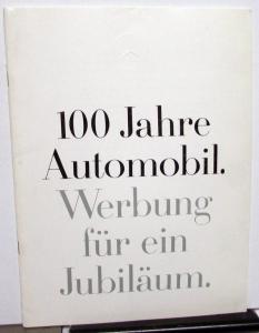1986 Mercedes-Benz Foreign Dealer German Text Promo 100th Anniversary Brochure