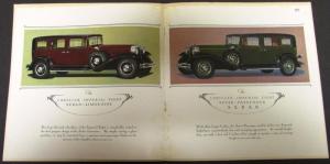 1931 Chrysler Imperial Eight Color Sales Brochure Catalog Original
