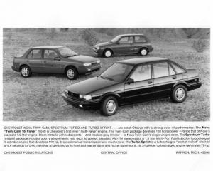 1988 Chevrolet Nova Spectrum and Turbo Sprint Press Photo 0465