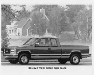 1993 GMC Sierra Club Coupe Pickup Truck Press Photo 0289