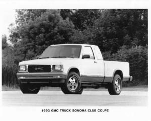 1993 GMC Sonoma Club Coupe Pickup Truck Press Photo 0296