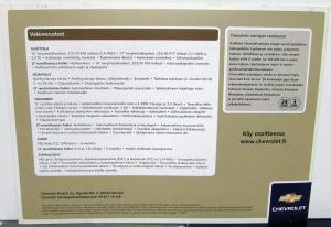 2007 Chevrolet Captiva Foreign Dealer Finnish Text Sales Brochure Features