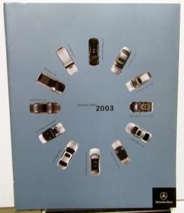 2003 Mercedes-Benz Dealer Sales Brochure Full Line C SLK CLK E S SL CL M G Class