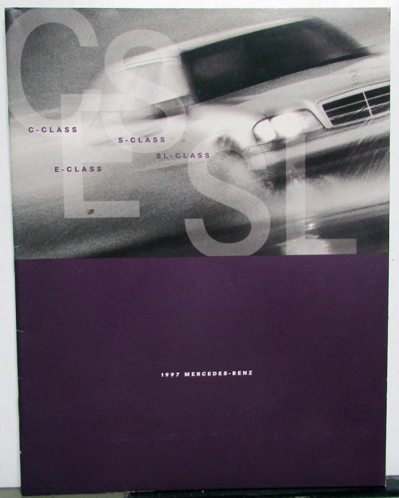 1997 Mercedes-Benz Dealer Sales Brochure Full Line C S E SL Class