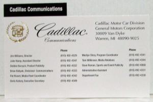 1998 Cadillac Media Information Press Kit - DeVille Eldorado Seville Stabilitrak