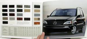 2004 Mercedes-Benz M Class Dealer Prestige Sales Brochure ML 350 ML 500