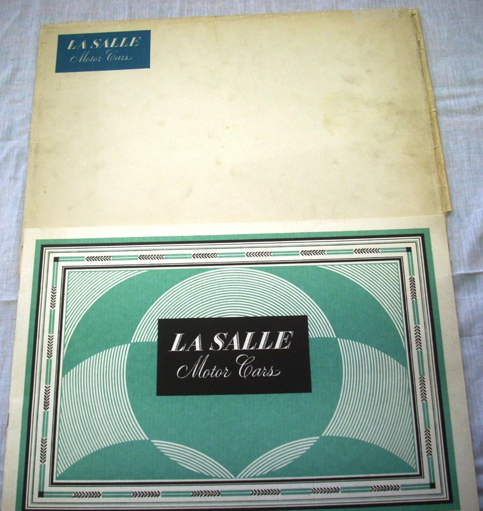 1931 Cadillac La Salle Prestige 3 Color Sales Brochure & Envelope Original
