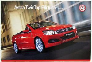 2008 Vauxhall Astra TwinTop Exclusiv Sales Brochure - UK Market