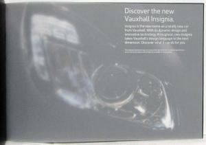 2008-2009 Vauxhall Insignia Sales Brochure - UK Market