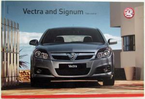 2007 Vauxhall Vectra and Signum Sales Brochure - Edition 2 - UK Market